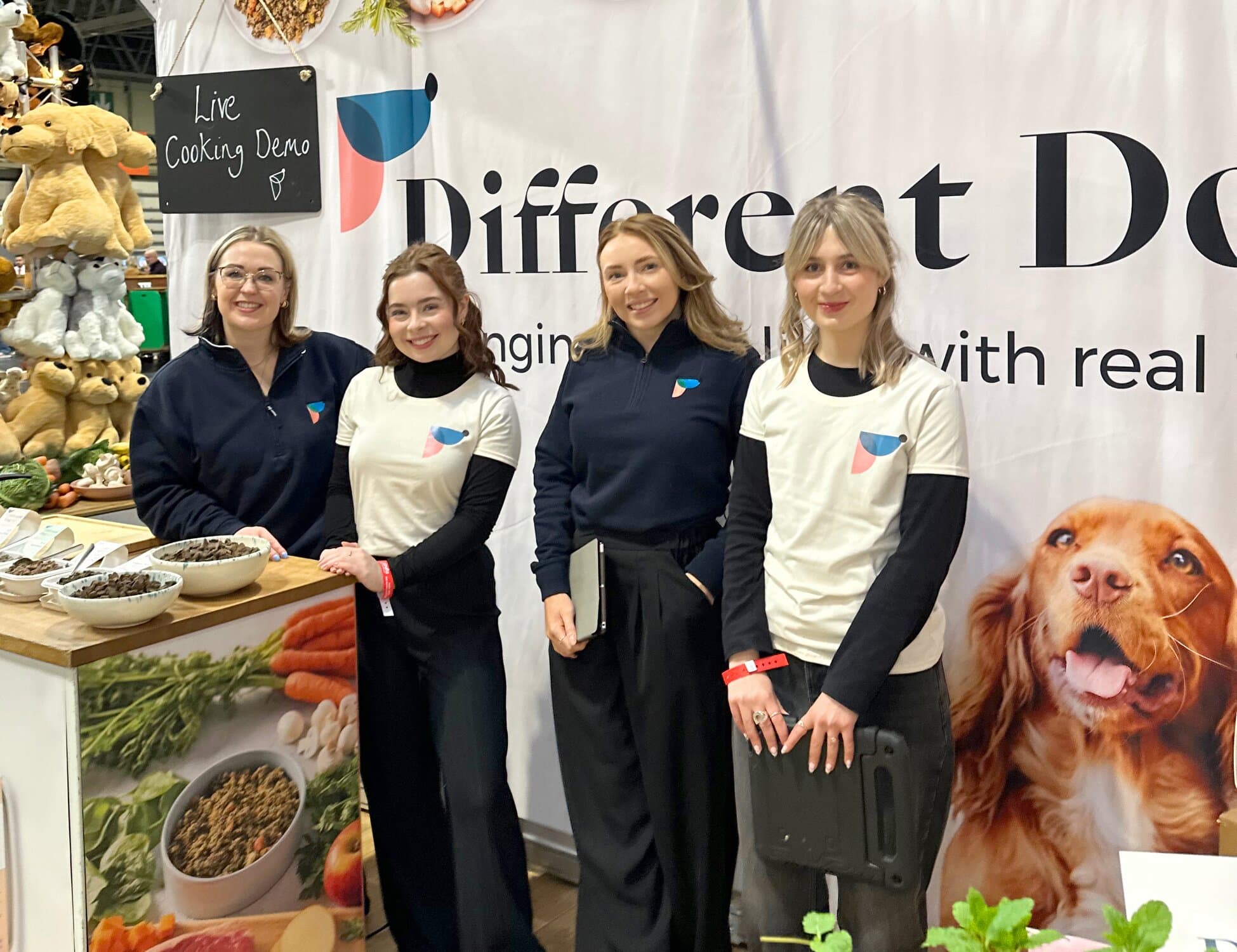 Steph ready to cook our mouth-watering Turkey Fricassee recipe at a previous Crufts